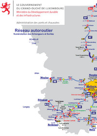 Map of the motorway network