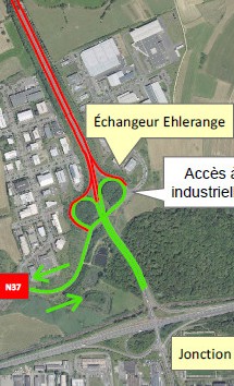 A13: Chantier entre l’échangeur Ehlerange et l’échangeur Differdange
