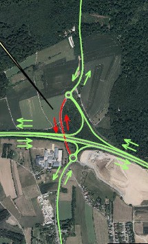 Travaux à l’échangeur de Bridel