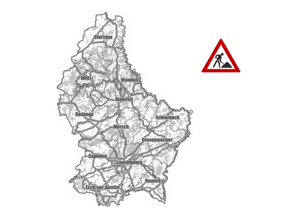 Liaison Micheville: circulation sur 2 voies en direction de France sur la route de liaison B40