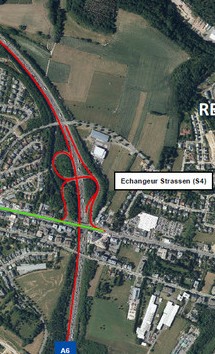 A6: Chantier sur l’échangeur Strassen
