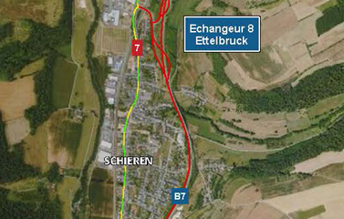 A7 + B7: Chantier entre l’échangeur Colmar-Berg et l’échangeur Ingeldorf du vendredi 25 juillet vers 20h00 jusqu’au lundi 28 juillet vers 05h00