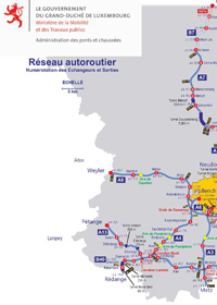 Carte du réseau autoroutier