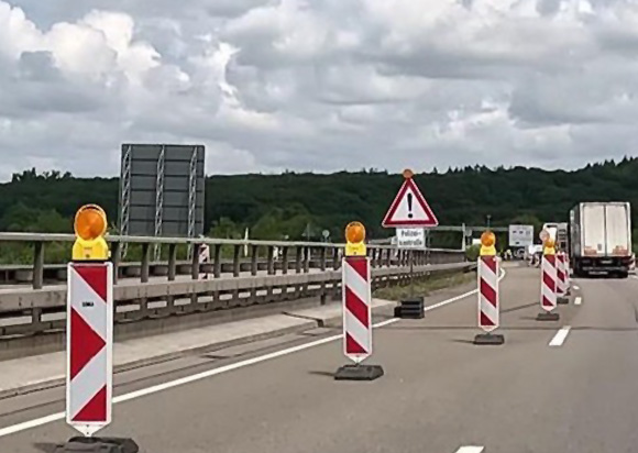 A8/A13: Temporäre verkehrliche Einschränkungen im Bereich der Moselbrücke bei Schengen (11-12.09.2025)
