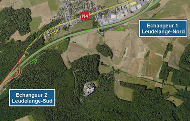 A4: Renouvellement de la couche de roulement sur l’échangeur Leudelange-Sud (12-15.09.2025)