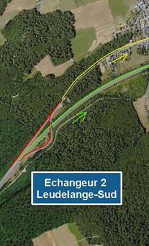 A4: Renouvellement de la couche de roulement sur l’échangeur Leudelange-Sud (12-15.09.2025)