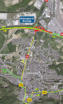 Chantier sur l’échangeur Burange de l’autoroute A13 (10-13.04.2026)