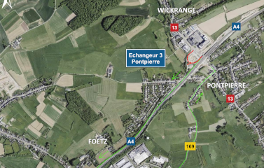 A4 - Chantier sur l’échangeur Pontpierre de l’autoroute A4 (12-15.06.2026)