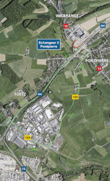 A4 - Chantier sur l’échangeur Pontpierre de l’autoroute A4 (12-15.06.2026)