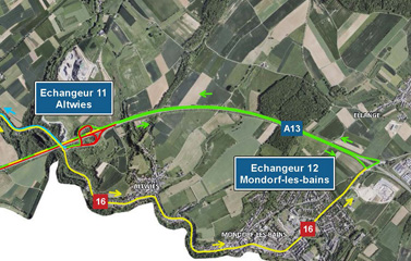 A13: Renouvellement de la couche de roulement entre l'échangeur Frisange et l'échangeur Altwies (19-22.06.2026)