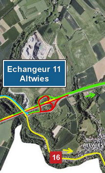 A13: Renouvellement de la couche de roulement entre l'échangeur Frisange et l'échangeur Altwies (19-22.06.2026)