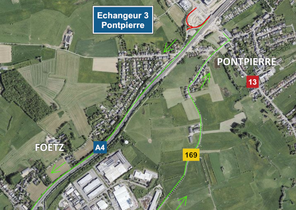 A4: Chantier sur l’échangeur Pontpierre de l’autoroute (11-13.07.2026)