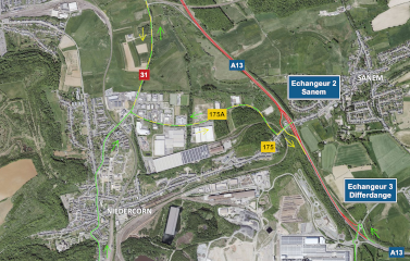 A13: Barrages de l’autoroute entre l’échangeur Differdange et le rond-point Biff les nuits de mardi 28 au mercredi 29 juillet 2026 ainsi que du mercredi 29 au jeudi 30 juillet 2026