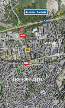 A4: Renouvellement de la couche de roulement sur la Jonction Lankelz de l’autoroute du vendredi 23 octobre vers 20h00 jusqu’au lundi 26 octobre vers 04h00.